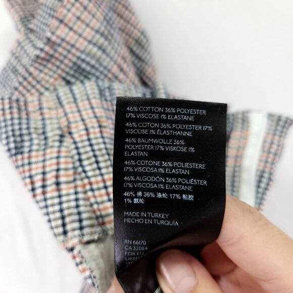 Maeve Anthropologie Hazelle Plaid Slim Pants Size 4 Paperbag High Waist Trousers - Picture 10 of 16